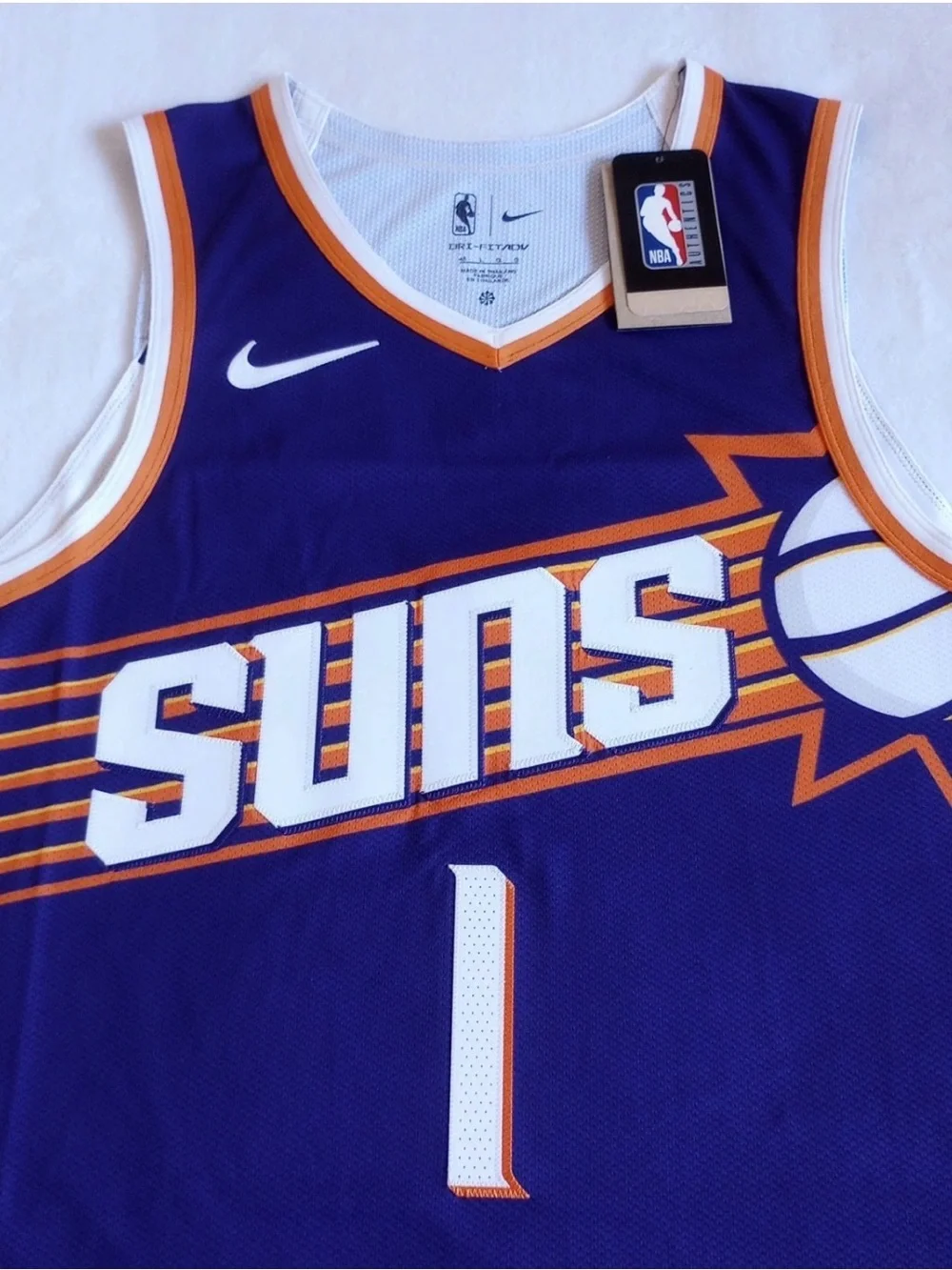 Nike Men's Devin Booker Phoenix Suns Icon Edition Authentic Jersey Sz 48 L $200